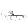 thumbnail image 2 of GDF Studio Joy Outdoor Aluminum Adjustable Chaise Lounges, Set of 2, Black Mesh, 2 of 6
