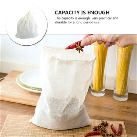 

Storage Bag 1PC Reusable Fruit Drawstring Bag Extra Large Filtering Mesh Cloth Bag (White)