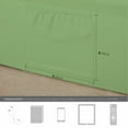 thumbnail image 3 of The Great American Store's Ultra-Soft 1800 Series Microfiber Solid Fitted Sheet Side Pocket/Pouch Organizer (Pack of 3, King, Sage)- Fade and Wrinkle Resistant - Hypoallergenic, 3 of 5