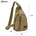 thumbnail image 3 of Spencer Canvas Sling Bag Small Crossbody Backpack Casual Shoulder Chest Daypack for for Men Women Cycling Hiking Travel - 11.02"*7.09"*1.97" (Gray), 3 of 8