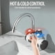 thumbnail image 4 of Grifo de calentamiento instantáneo | Grifo de agua caliente rápida en 3 segundos para fregadero de cocina y baño | Pantalla digital de temperatura | Mezclador de agua caliente y fría, 4 of 6