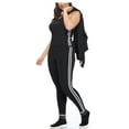 thumbnail image 4 of Women's Active Tracksuit Sets 2 Piece Outfits Stand Collar Striped Track Jacket Top & Leggings, 4 of 4