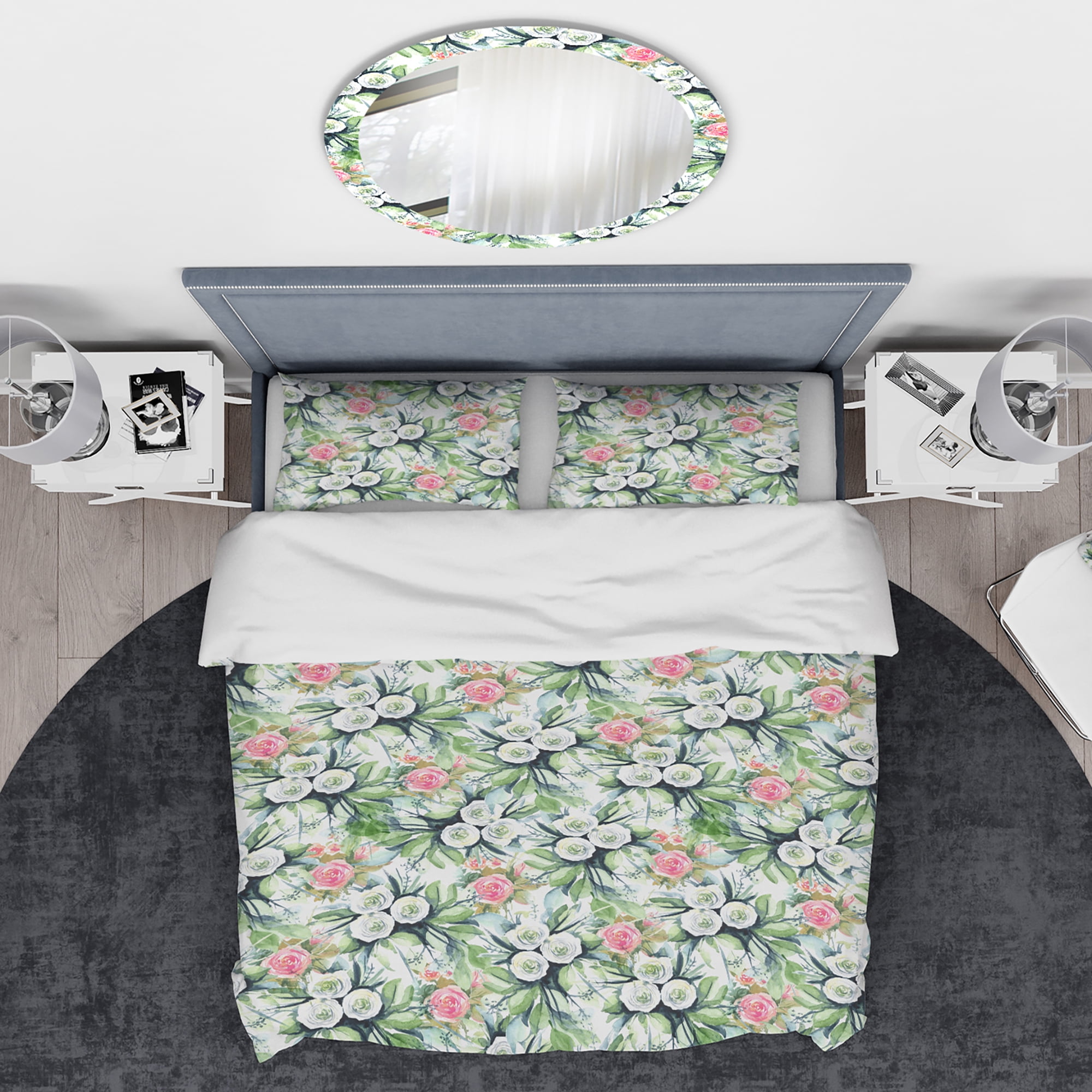 Designart 'Wedding Flowers in White & Yellow Roses' Traditional Duvet Cover Set