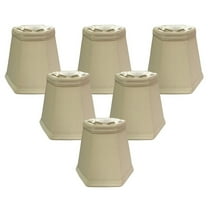 Royal Designs, Inc. Hexagon Bell Clip on Chandelier Shade CS-715BG-6, Beige, 3 x 5 x 4.5, Pack of 6