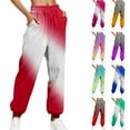 thumbnail image 4 of Wenyuyu Womens Baggy Sweatpants Elastic Hight Waisted Joggers Workout Trendy Printed Trousers Lounge Athletic Pants with Pockets Orange XXL, 4 of 4
