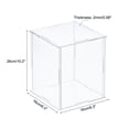 thumbnail image 2 of Unique Bargains Clear Display Case, Acrylic Box Assemble Dustproof Box Showcase, 15x15x25cm for Collectibles, Crafts, 2 of 6