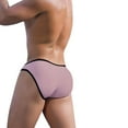 thumbnail image 4 of Mens Cotton Underwear Thongs Trendy Low Rise High-Cut Ribbed Stretchy Solid Color Breathable Basic Athletic Workout Briefs, 4 of 4