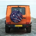 thumbnail image 2 of Daiia Red White Blue Fireworks 1 Tire Covers , Travel Trailer Camper Truck SUV Motorhome Waterproof Wheel Cover, Sun Rain Snow Protector-16 inch, 2 of 8