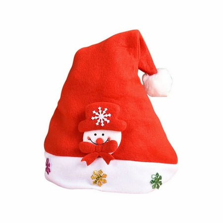 

JPGIF Home Décor Thickened Christmas Cap Dress Up Holiday New Year Festive Party Decor Christmas Santa Gift Velvet Non Woven For Kids Adults