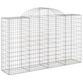 thumbnail image 3 of vidaXL Arched Gabion Baskets 7 pcs 78.7"x19.7"x47.2"/55.1" Galvanized Iron, 3 of 5