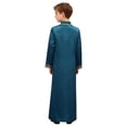 thumbnail image 2 of Moggemol Tunique Maxi à Manches Longues pour Garçons Dubai Traditionnelle Satin Soyeux Robe Fendue Bleu Foncé 14, 2 of 7