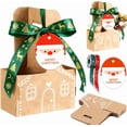 thumbnail image 1 of Portavasos De Pan Jengibre, Navideño Asa Para 2 Tazas, Cajas Papel Con Forma Flor, Bolsas Regalo Casita Tarjetas Felicitación, Cinta Adorno Agradecimiento 6pcs, 1 of 8