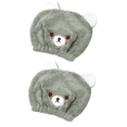 thumbnail image 1 of Toallas para secar el cabello Lindos gorros de oso Sombrero para el cabello Secado rápido Cabezal de ducha de baño Toalla Envoltura Gorro para el cabello de secado rápido, 1 of 5