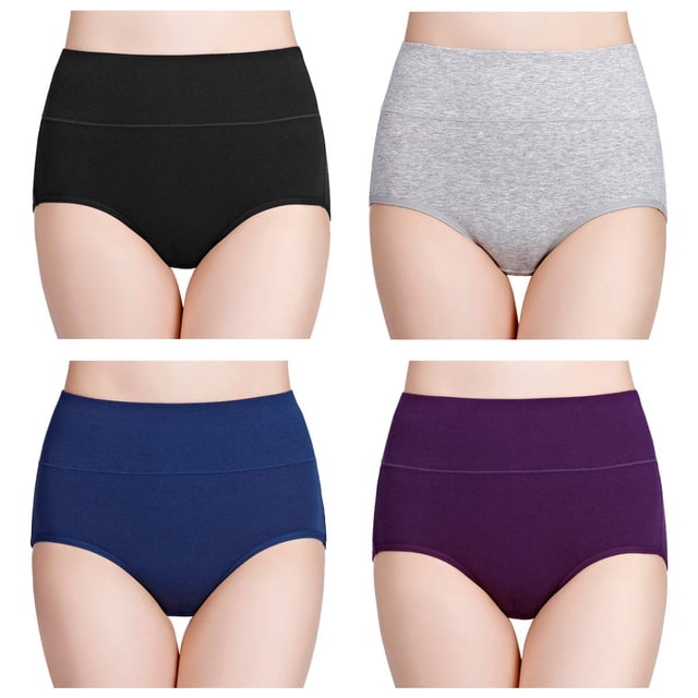 Calzoncillos completos Wirarpa de algodón para mujer después del parto, paquete de 4