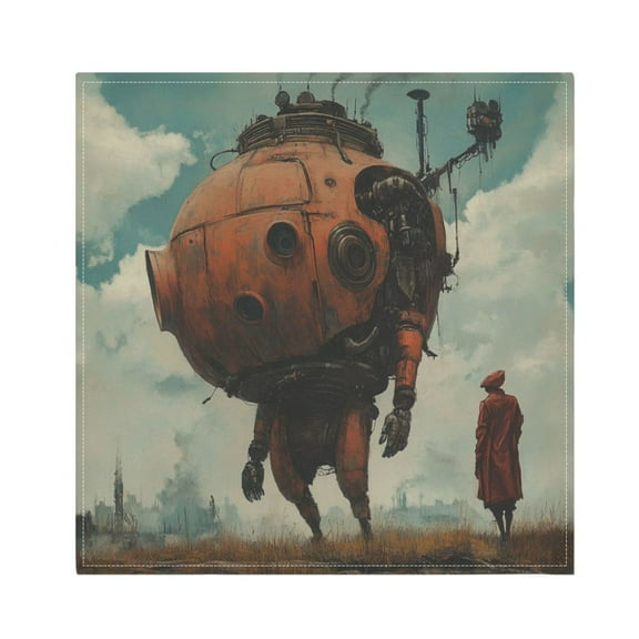 Qxltty Moving Machine Head Napkins 20×20in Perfect for Parties Dinners Weddings Cocktail Housewarming Cloth Napkins Set of 6