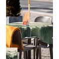 thumbnail image 5 of nqOlkjepod Retro Mist Forest Outdoor Tablecloth with Umbrella Hole & Zipper, Farmhouse Mountain Natural Landscape Square Table Cover 54x54 Inch, Dining Waterproof Table Cloth Protector for Patio, 5 of 7