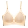 thumbnail image 4 of Bras for Women,Thin Cool Seamless Bra for Large - Soft Jelly Support Design for Breathability and Comfort,Sports Bras for Women,Beige,XL, 4 of 5