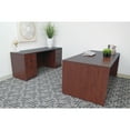 thumbnail image 5 of Boss Office Products Holland Suite Desk And Credenza With Dual File Storage Pedestals, Mahogany, 5 of 6