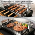 thumbnail image 4 of Brand Man Argentine Santa Maria Grill, Wood & Charcoal BBQ Grill with Asado Tools, Adjustable Height, Ash Grease Collector for Backyard Patio, 4 of 12