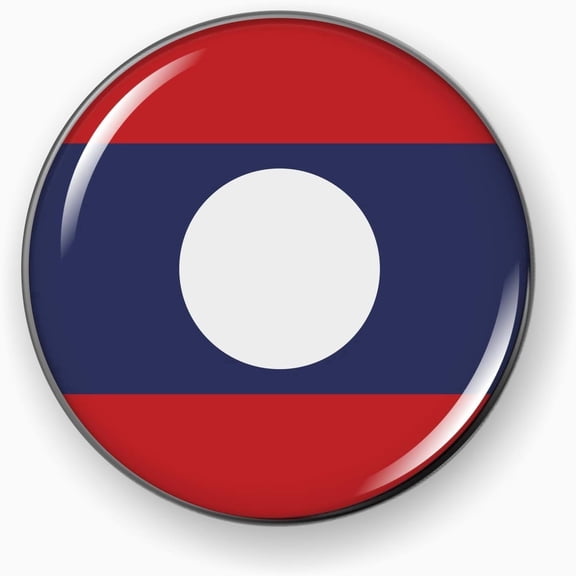 Flag of Laos Car Emblem Badge Sticker – Flexible