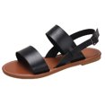 thumbnail image 2 of Ndcxsfigh Con Hebilla Ajustable para Mujer Sandalias Planas Informales Con Dedos Abiertos (Negro 38), 2 of 9