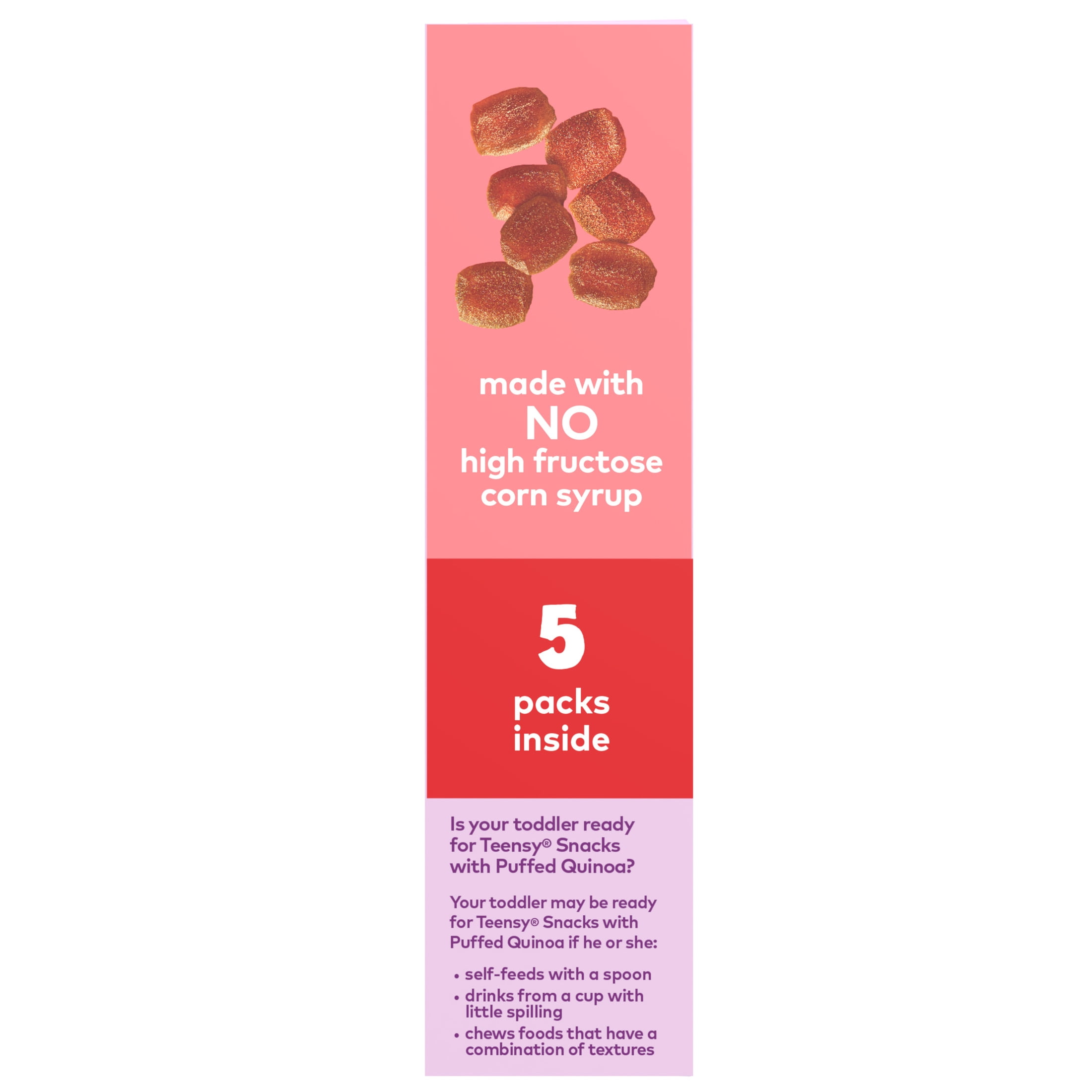 (8 pack) Plum Organics® Teensy® Snacks Peach Soft Fruit Snacks .35oz Pouch/5-Count Box