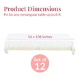 thumbnail image 3 of Prestee 12-Pack Disposable Tablecloth - Table Cover White and Gold Polka Dot Rectangular, 54x108 Inches - Waterproof, Stain-Resistant Party Table Covers for Weddings, BBQs, Birthdays, and Events, 3 of 6
