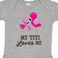thumbnail image 4 of Inktastic My Titi Loves Me with Two Flamingos Boys or Girls Baby Bodysuit, 4 of 5