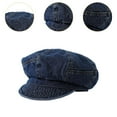thumbnail image 6 of Segolike Flat Cap Decorative Decoration Trendy Cabbie Cap for Outdoor Driving Camping Dark Blue, 6 of 8