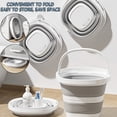 thumbnail image 3 of UHIAGREE Collapsible Bucket,5L 1.3 Gallon Small Cleaning Mop Buckets, SiliconeCleaning Tub(Gray), 3 of 7
