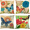 Floral Butterfly 02, variant on Farmhouse Pillow Covers 18x18 Set of 4 Spring Summer Throw Pillow Covers Linen Flower Butterfly Bird Decorative Pillowcases for Sofa Couch Living Room Outdoor