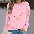 thumbnail image 1 of RKSTN Blouses pour Femmes, Chandail en Molleton Imprimé de la Saint-Valentin, Épaule à Manches Longues, Col Rond, Blouses Habillées Décontractées, 1 of 4