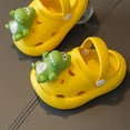 thumbnail image 5 of Tfken Todder Kids Girls Boys Sandals Cartoon Decorations Fashion Daily Wear Eva Slippers Yellow Size 4-5 Years, 5 of 7