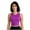 Purple, variant on Wancir High Neck Longline Sports Bras for Women - Padded Workout Crop Tank Tops with Built in Bra