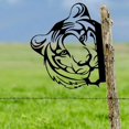 thumbnail image 5 of Valla metálica para decoración de jardín - decoración exterior - animales tigre - decoración de jardín - escultura de hierro fundido oxidado - decoración de pared, 5 of 5