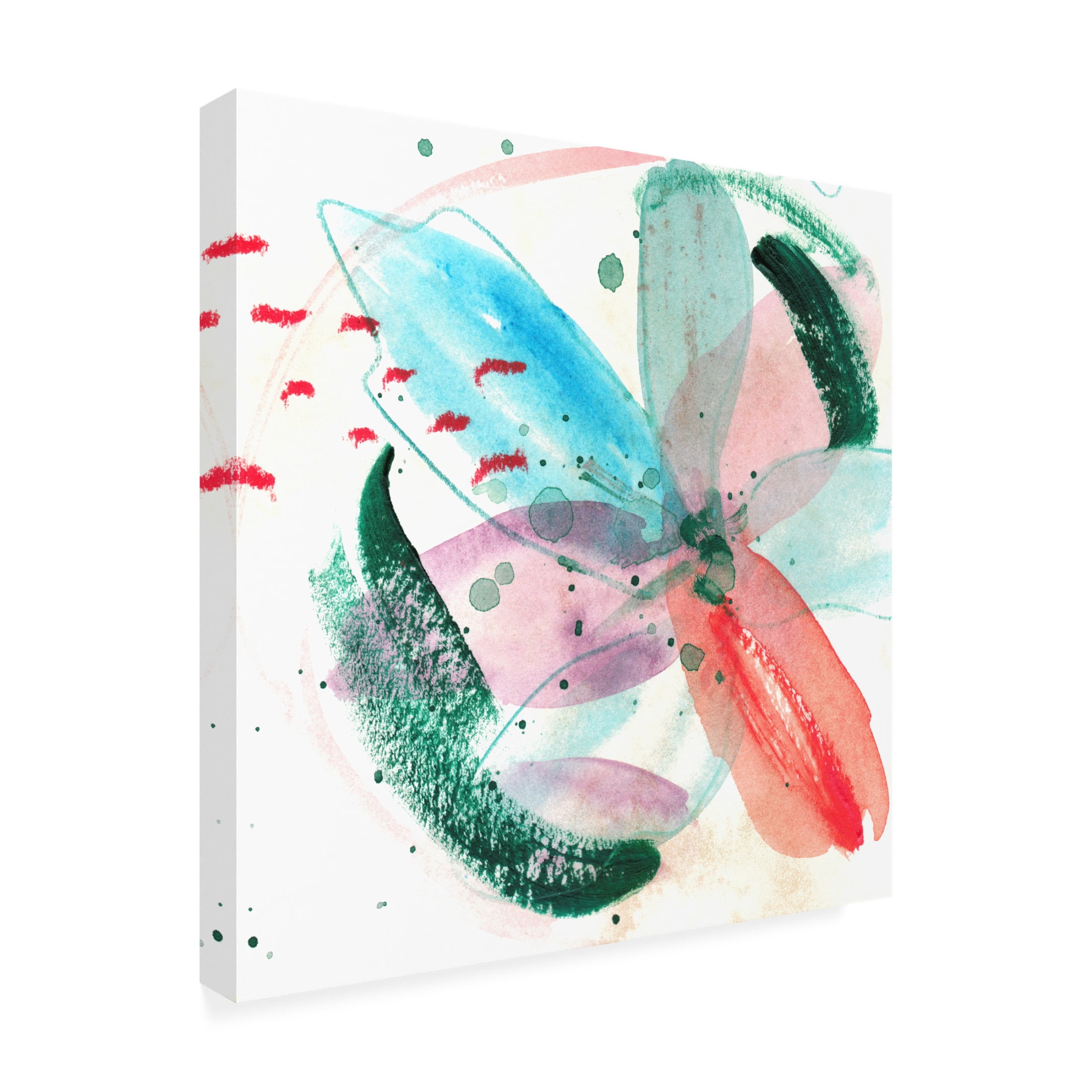 Canvas Wall Art - Melissa Wang 'Frosted Garden IV' Wall Art for Living Room, Bedroom, or Office Décor by Trademark Fine Art - 18 x 18 Inches