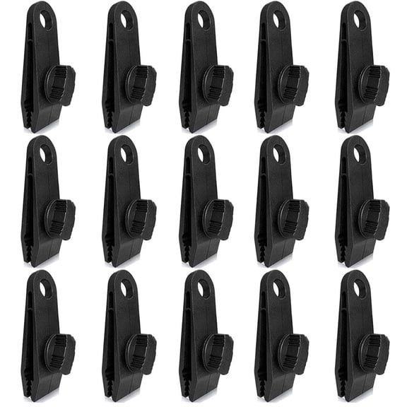 Ddluck Heavy Duty Tarp Clips, Lock Grip Anti-Slip Clamps for Camping, Patio and Outdoor Tarp Fixing
