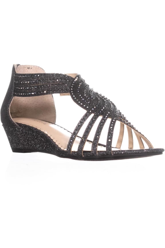 Womens CC35 Ginifur Sequined Braided Sandals, Pewter