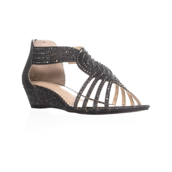 Womens CC35 Ginifur Sequined Braided Sandals, Pewter, 5.5 US