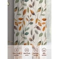 thumbnail image 6 of Thanksgiving Eucalyptus Sheer Curtains 63 Inch Length 2 Panels Set, Fall Leaves Autumn Retro Plants Voile Window Treatment Rod Pocket Curtains Sheers Drapes for Bedroom/Living Room/Kitchen 52x"63"x2, 6 of 7