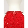 thumbnail image 6 of TiaoBug Kids Girls Christmas Candy Cane Sequined Dance Jumpsuits Gymnastics Dance Performance Unitard Red 12, 6 of 7