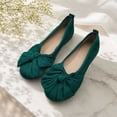 thumbnail image 6 of Viluyesy Womens Ballet Flats Round Toe Faux Suede Bow Slip On Cushioned Breathable Everyday Dressy Flat Shoes Green Size US7.5, 6 of 10