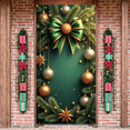 thumbnail image 5 of Festive Design Christmas Banner Holiday Decoration Greenery Ornament Christmas Ornaments Holiday Bow for Indoor Celebration Seasonal Party Winter Decorations, 5 of 9
