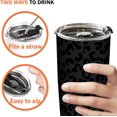 thumbnail image 6 of Black Leopard Print Tumbler - 20 Oz Stainless Steel Insulated Tumblers - Birthday Gifts for Dad,Men, 6 of 6