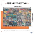 thumbnail image 6 of Yayeee Doormat for Indoor Entrance 32" x 20" Non Slippery Floor Rug, Large Retro Collection Pattern, 6 of 8