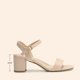 thumbnail image 2 of Sandalias de Tacón Cuadrado para Mujer DREAM PAIRS en Gamuza Nude Talla 9, 2 of 8