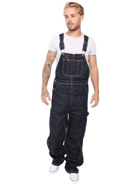 Men's Denim Dungarees Jeans Bib and Brace Overall Pro Heavy Duty Workwear Pants