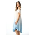 thumbnail image 3 of Riviera Sun Womens Cold Shoulder Ombre Tie-Dye Sundress  Lightweight Casual Beach Dress & Swimsuit Cover-Up (Sky Blue / White, Large), 3 of 4