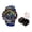 blue, variant on Men's Dual Display Digital Analog Sports Watch, 50M Waterproof, LED Light, Silicone Strap