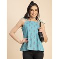 thumbnail image 5 of Moomaya Shoulder Straps Square Neck Pin Tucks Cotton Top - Women's Trendy Top, 5 of 9